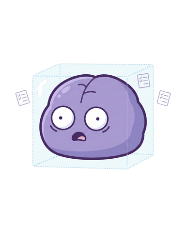 Masked Achiever brain mascot